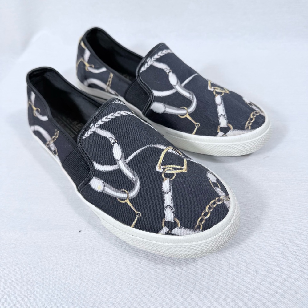 Lauren Ralph Lauren Jinny Slip On‎ Sneaker Womens size 8.5B Black equestrian
